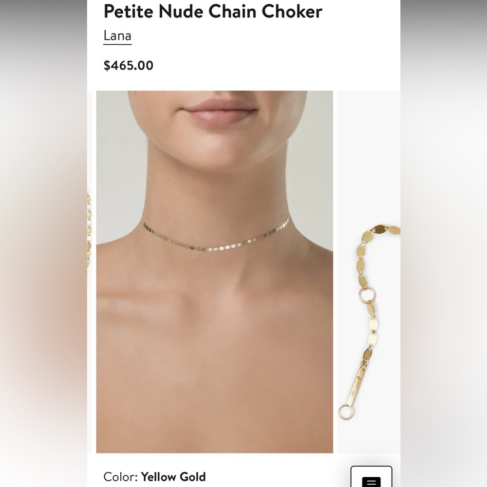 Lana petite nude chain choker